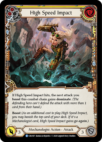 High Speed Impact (Yellow) [CRU107] 1st Edition Normal