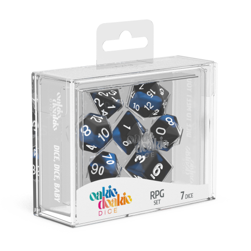 Oakie Doakie Dice RPG set Glow in the Dark - Deep Ocean