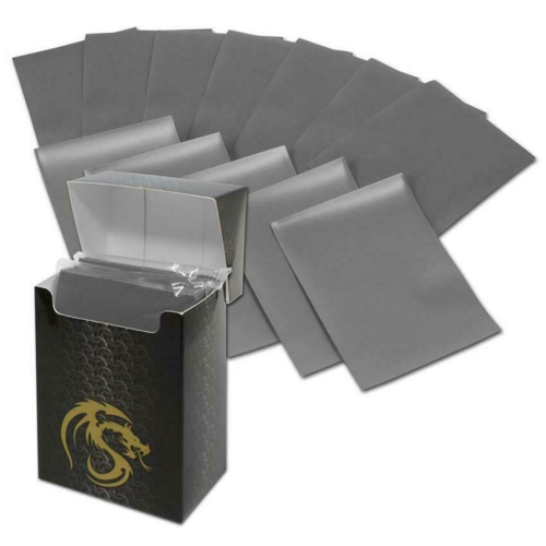 BCW Deck Guards Box and Deck Protectors Double Matte Grey (80 Sleeves)