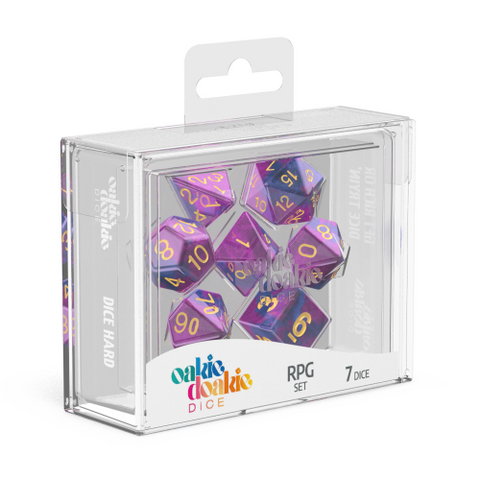 Oakie Doakie Dice RPG set Amethyst