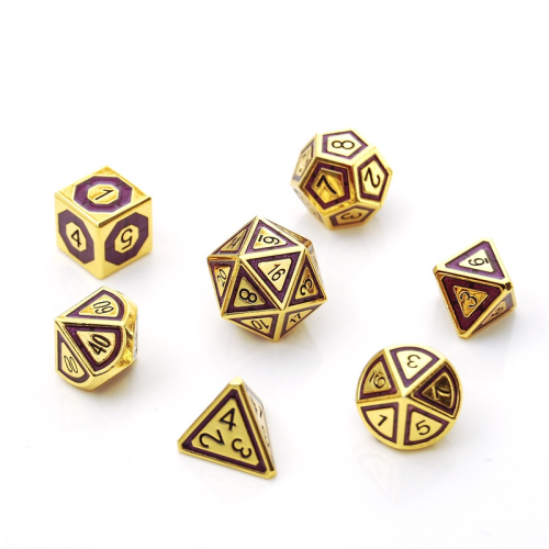 Dice Hoard Regular Metal Set 50 (Gold/Purple)