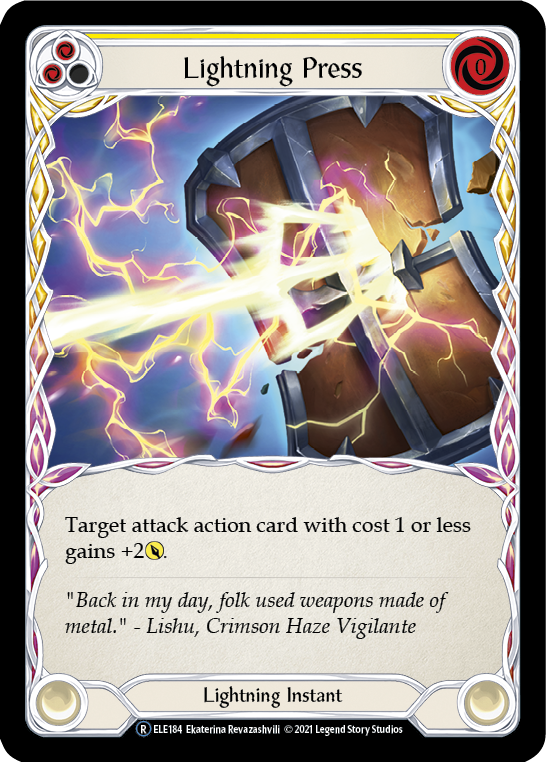 Lightning Press (Yellow) [U-ELE184] Unlimited Rainbow Foil