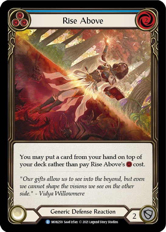 Rise Above (Blue) (Rainbow Foil) [MON259-RF] 1st Edition Rainbow Foil