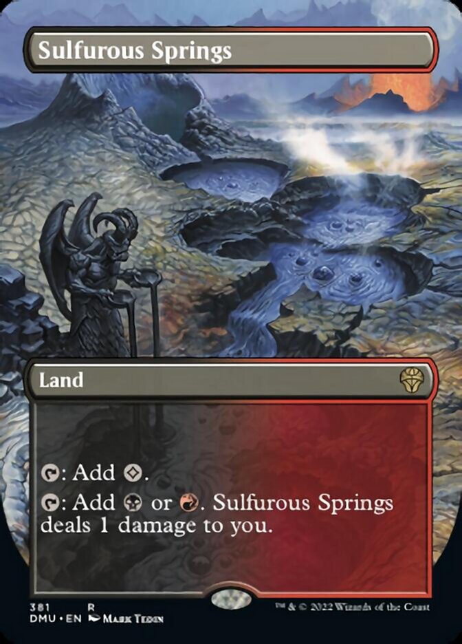 Sulfurous Springs (Borderless Alternate Art) [Dominaria United]