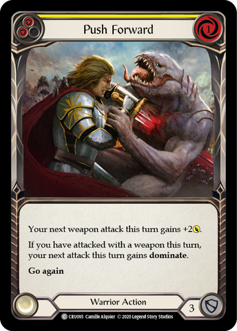 Push Forward (Yellow) [CRU095] 1st Edition Rainbow Foil
