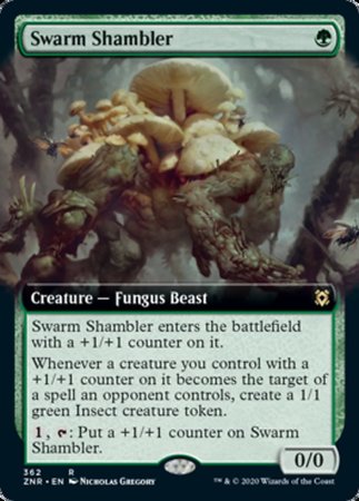 Swarm Shambler (Extended Art) [Zendikar Rising]