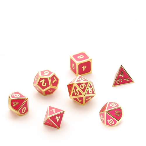 Dice Hoard Regular Metal Set 15 (Gold/Orange)