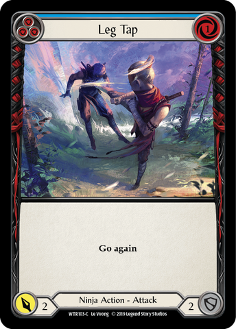 Leg Tap (Blue) [WTR103-C] Alpha Print Rainbow Foil