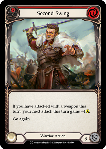 Second Swing (Red) (Rainbow Foil) [U-MON116-RF] Unlimited Edition Rainbow Foil