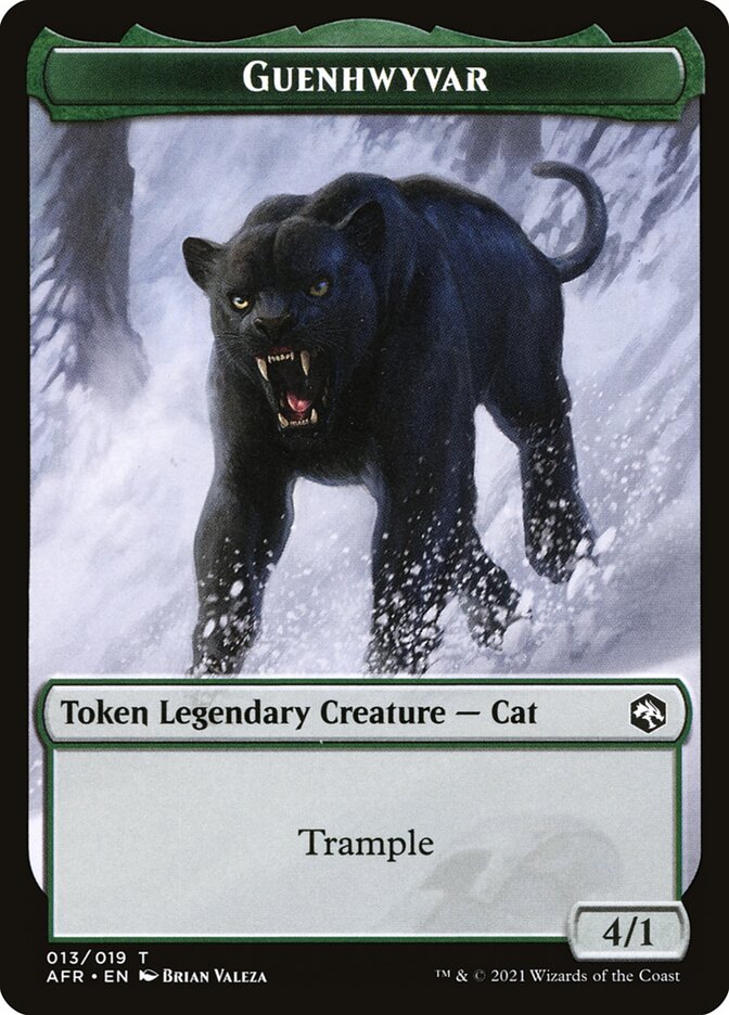 Devil // Guenhwyvar Double-sided Token [Dungeons & Dragons: Adventures in the Forgotten Realms Tokens]