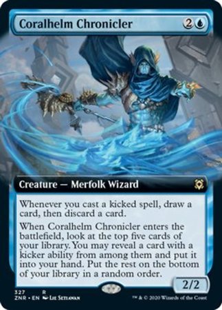 Coralhelm Chronicler (Extended Art) [Zendikar Rising]