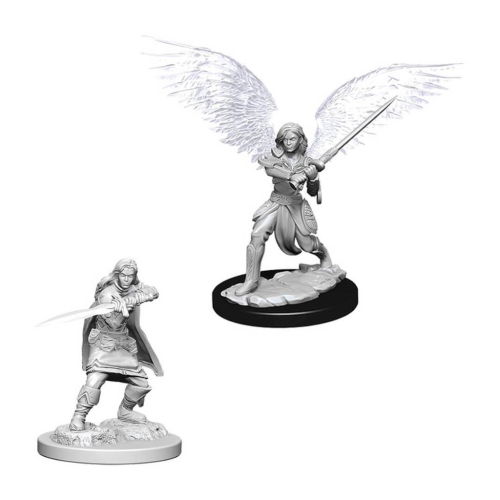 D&D Mini Female Aasimar Figher