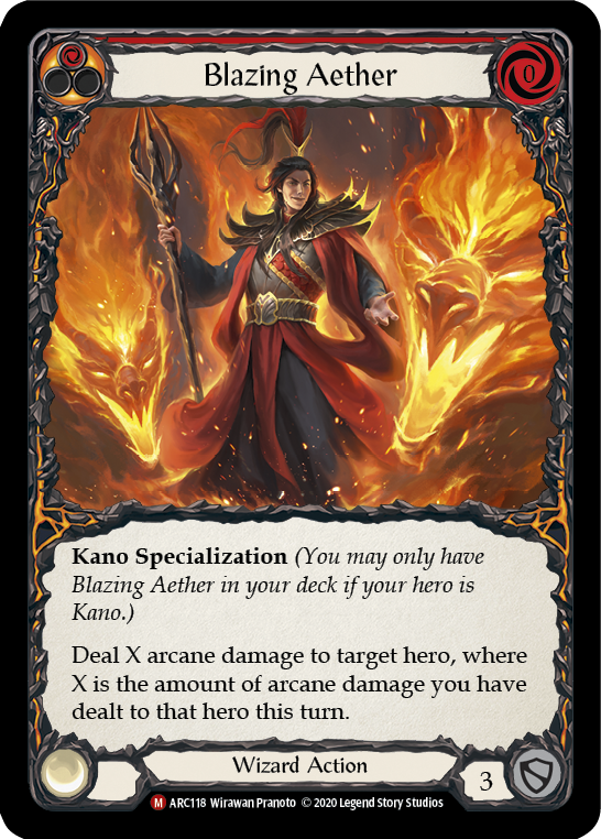 Blazing Aether [ARC118] Unlimited Edition Rainbow Foil