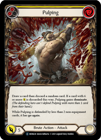Pulping (Yellow) (Rainbow Foil) [U-MON224-RF] Unlimited Edition Rainbow Foil