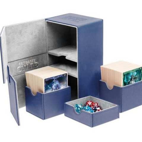 Ultimate Guard Twin Flip n Tray Deck Case XenoSkin Blue 200+