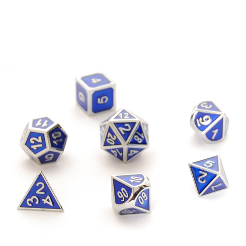 Dice Hoard Regular Metal Set 25 (Blue/Silver)