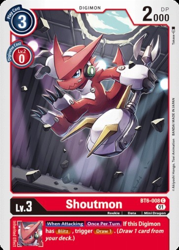 Shoutmon (BT6-008) [BT-06: Booster Double Diamond]