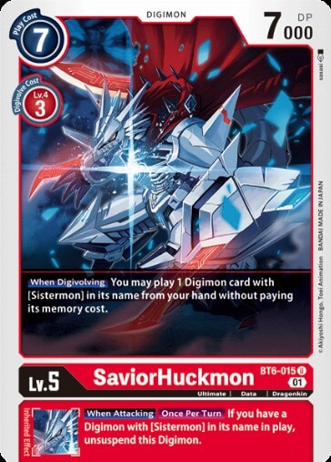 SaviorHuckmon (BT6-015) [BT-06: Booster Double Diamond]