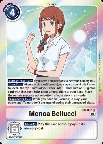 Menoa Bellucci (BT6-092) [BT-06: Booster Double Diamond]