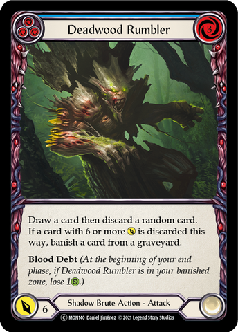 Deadwood Rumbler (Blue) (Rainbow Foil) [U-MON140-RF] Unlimited Edition Rainbow Foil