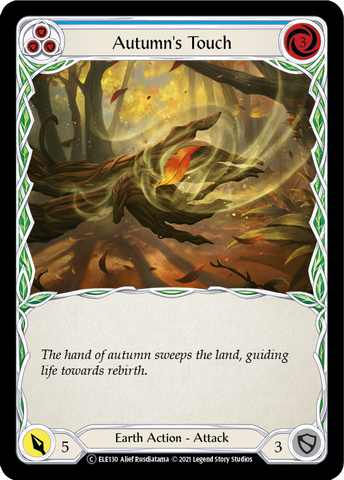 Autumn's Touch (Blue) [U-ELE130] Unlimited Rainbow Foil