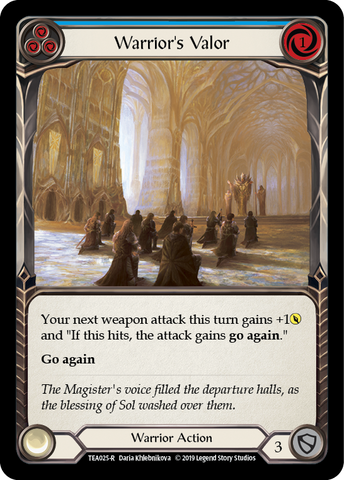 Warrior's Valor (Blue) [TEA025-R] Normal