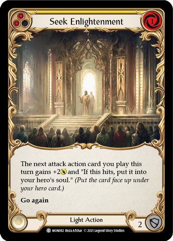 Seek Enlightenment (Yellow) (Rainbow Foil) [MON082-RF] 1st Edition Rainbow Foil