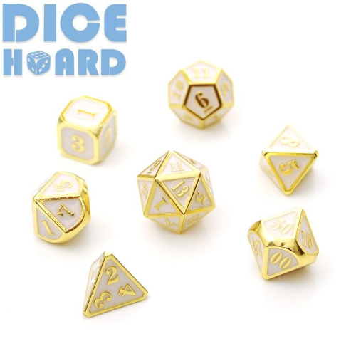 Dice Hoard Metal Mini Set 05 (Gold/White)