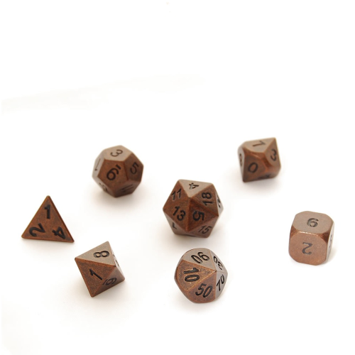 Dice Hoard Regular Metal Set 03 (Dirty Bronze)