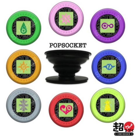Digimon TCG Phone Crests Pop-Sockets