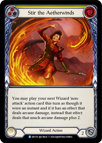 Stir the Aetherwinds (Yellow) [ARC130] Unlimited Edition Rainbow Foil