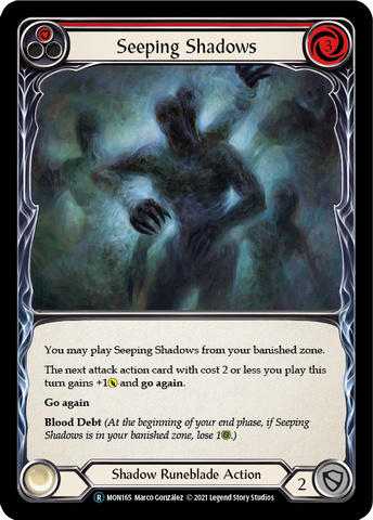 Seeping Shadows (Red) (Rainbow Foil) [U-MON165-RF] Unlimited Edition Rainbow Foil