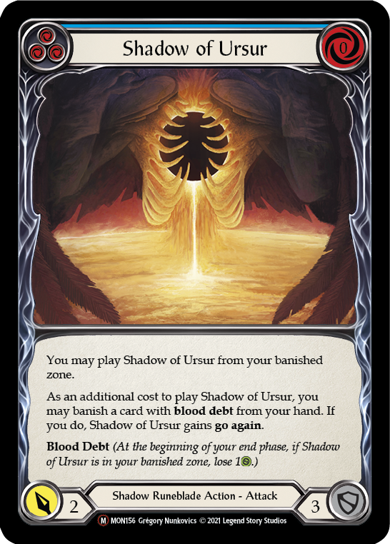 Shadow of Ursur (Rainbow Foil) [U-MON156-RF] Unlimited Edition Rainbow Foil