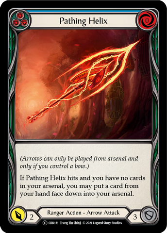 Pathing Helix (Blue) (Rainbow Foil) [CRU131-RF] Unlimited Rainbow Foil