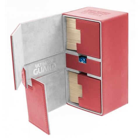 Ultimate Guard Twin Flip n Tray Deck Case Xenoskin Red 200+