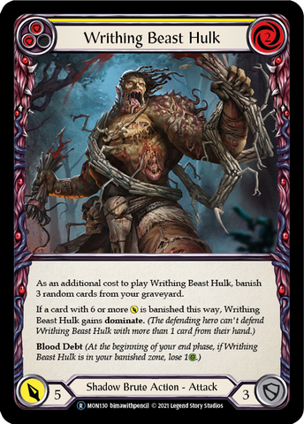 Writhing Beast Hulk (Yellow) [U-MON130] Unlimited Edition Normal