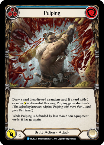 Pulping (Blue) (Rainbow Foil) [MON225-RF] 1st Edition Rainbow Foil