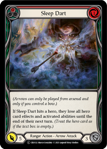 Sleep Dart (Red) (Rainbow Foil) [CRU132-RF] Unlimited Rainbow Foil