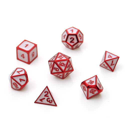 Dice Hoard Regular Metal Set 47 (Red/White)