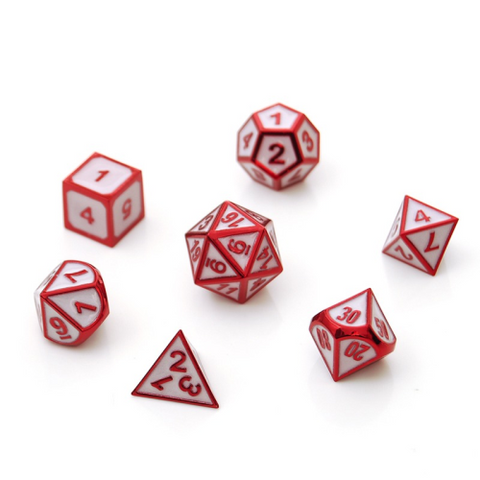 Dice Hoard Regular Metal Set 47 (Red/White)