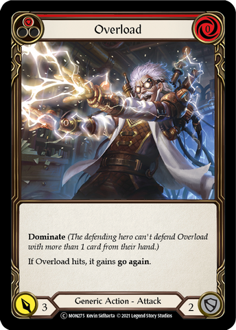 Overload (Red) (Rainbow Foil) [U-MON275-RF] Unlimited Edition Rainbow Foil