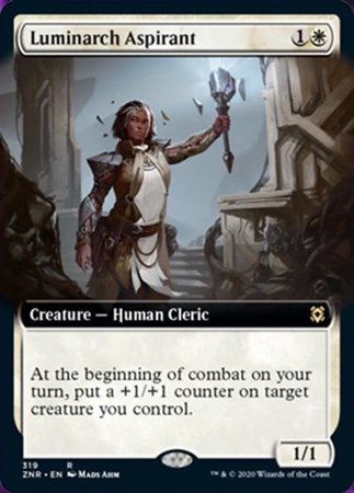 Luminarch Aspirant (Extended Art) [Zendikar Rising]