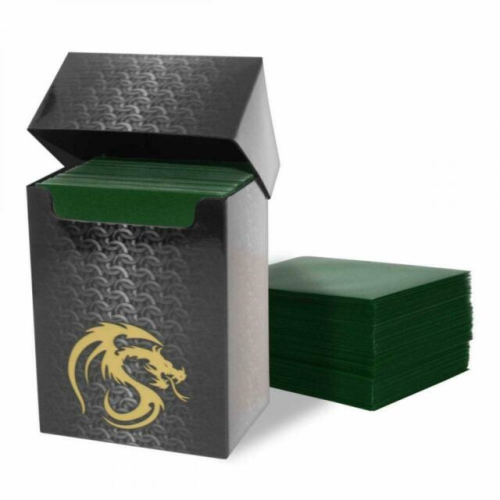 BCW Deck Guards Box and Deck Protectors Double Matte Green (80 Sleeves)