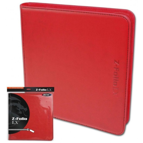 BCW Z Folio LX Album 12 Pocket Red