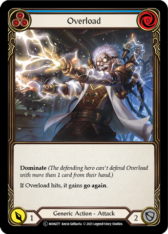 Overload (Blue) (Rainbow Foil) [U-MON277-RF] Unlimited Edition Rainbow Foil