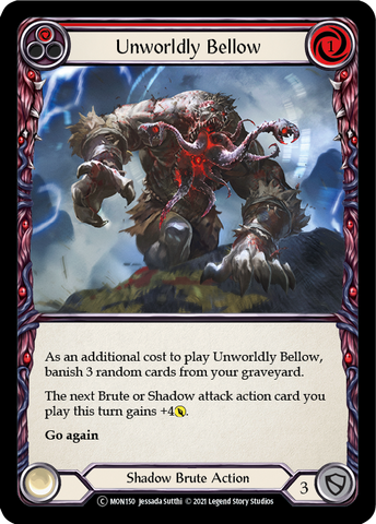Unworldly Bellow (Red) (Rainbow Foil) [U-MON150-RF] Unlimited Edition Rainbow Foil